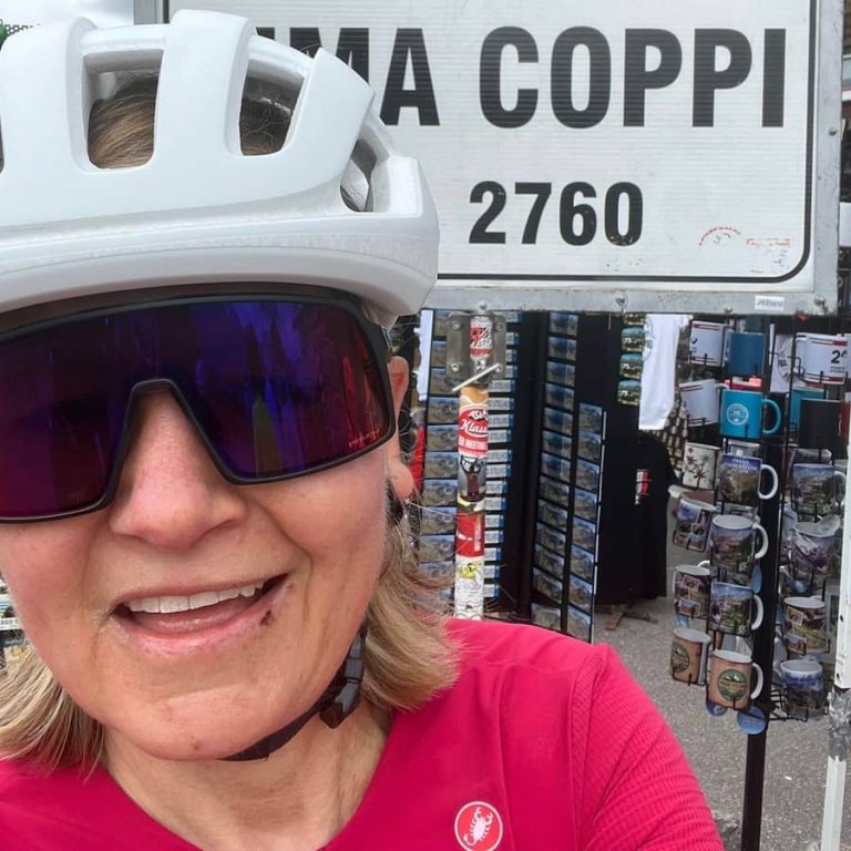 Radfahrerin Katrin in Italien